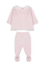 Newborn set roze met kraagje baby meisjes Dr. Kid achterkant