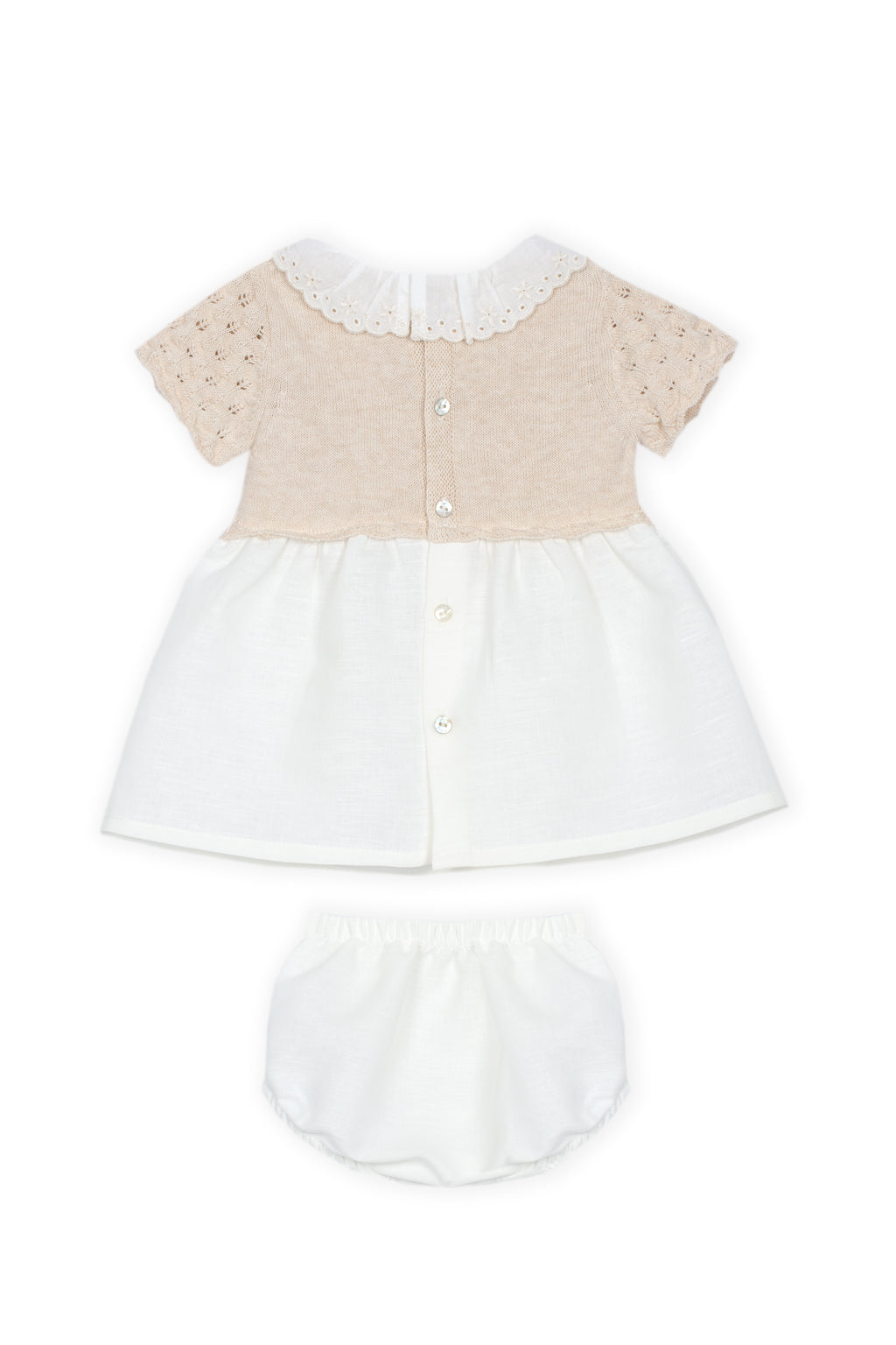 Jurkje met onderbroekje beige/off-white