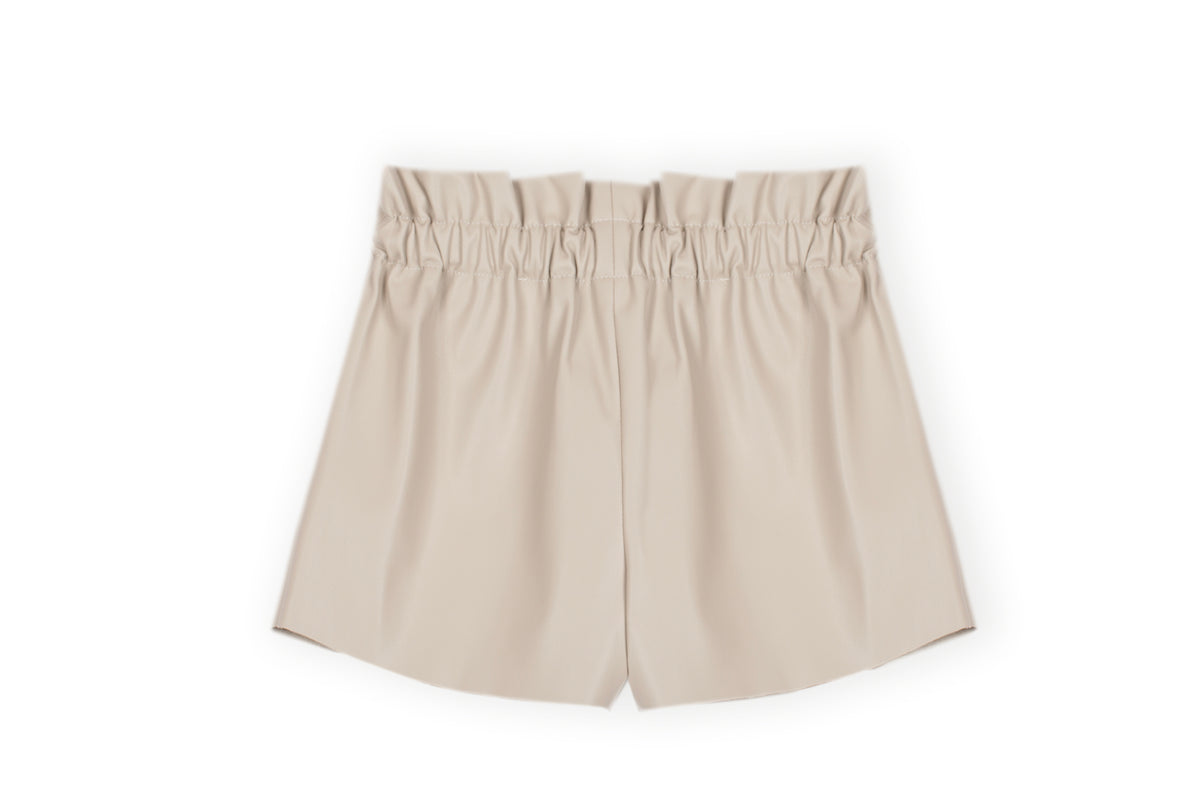Dr. Kid beige skort – achterkant met elastische tailleband, meisjeskleding