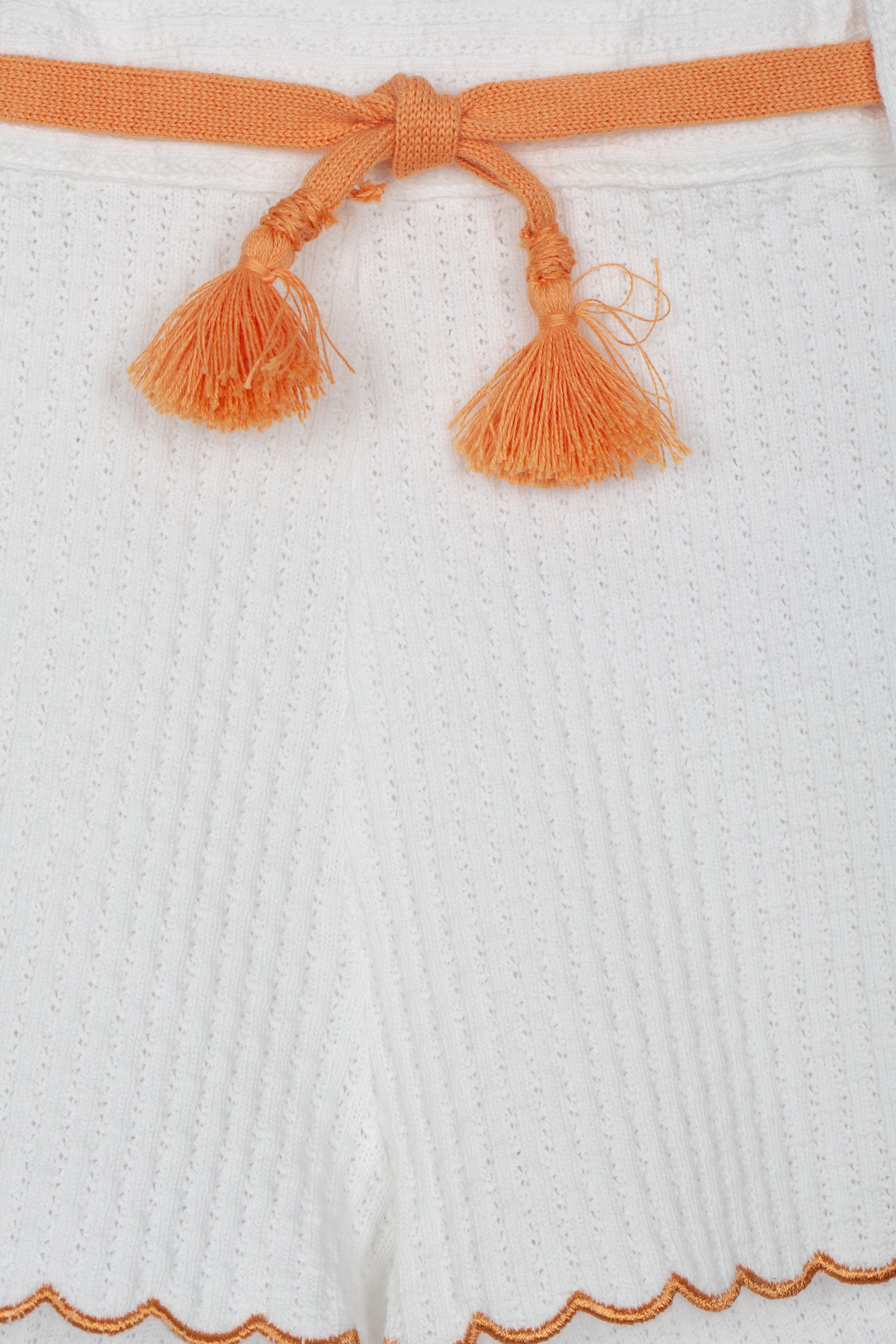 Top + korte broek oranje