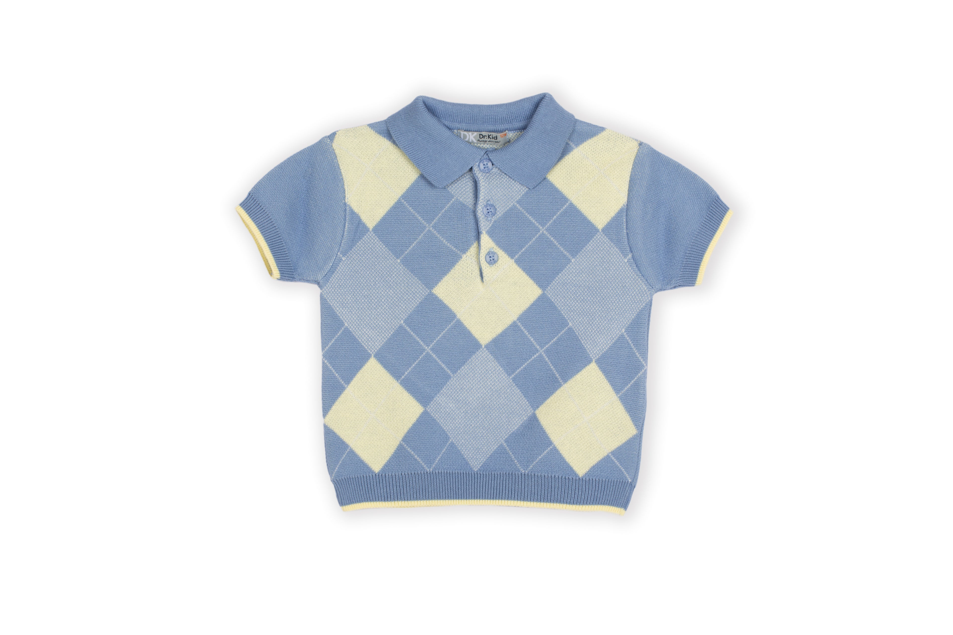 Polo blauw/geel