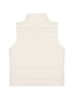 Dr. Kid gewatteerde bodywarmer crème – achterkant, strakke quilted structuur jongens