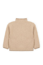 Achterkant van de beige Dr. Kid teddyjas met hoge kraag en lange mouwen