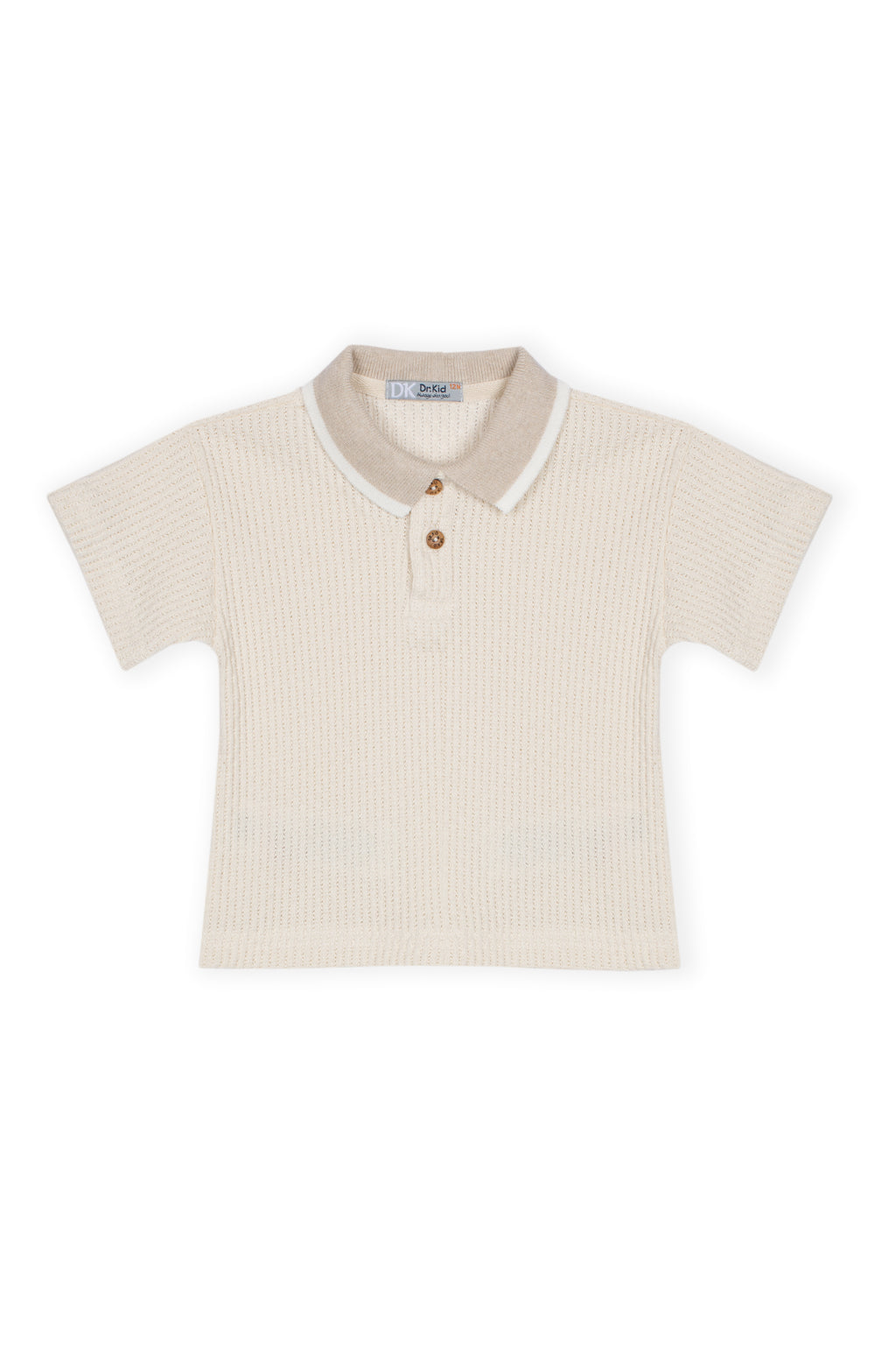 Dr. Kid polo beige jongens voorkant