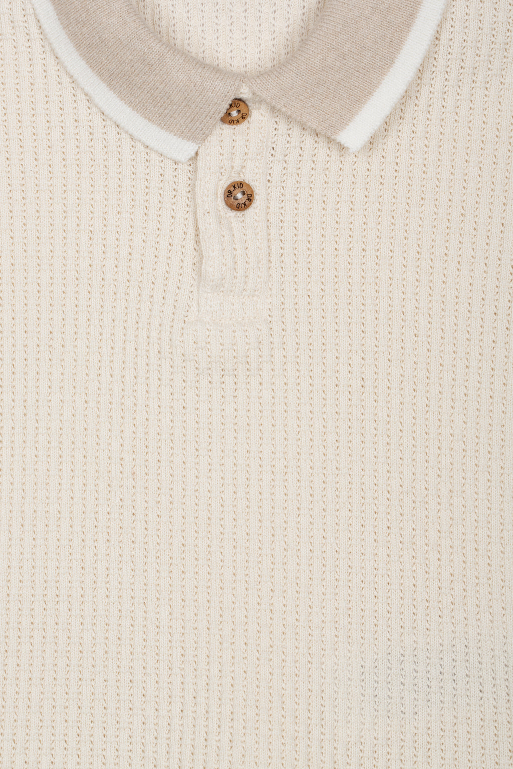 Dr. Kid polo beige jongens detail