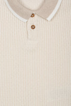 Dr. Kid polo beige jongens detail
