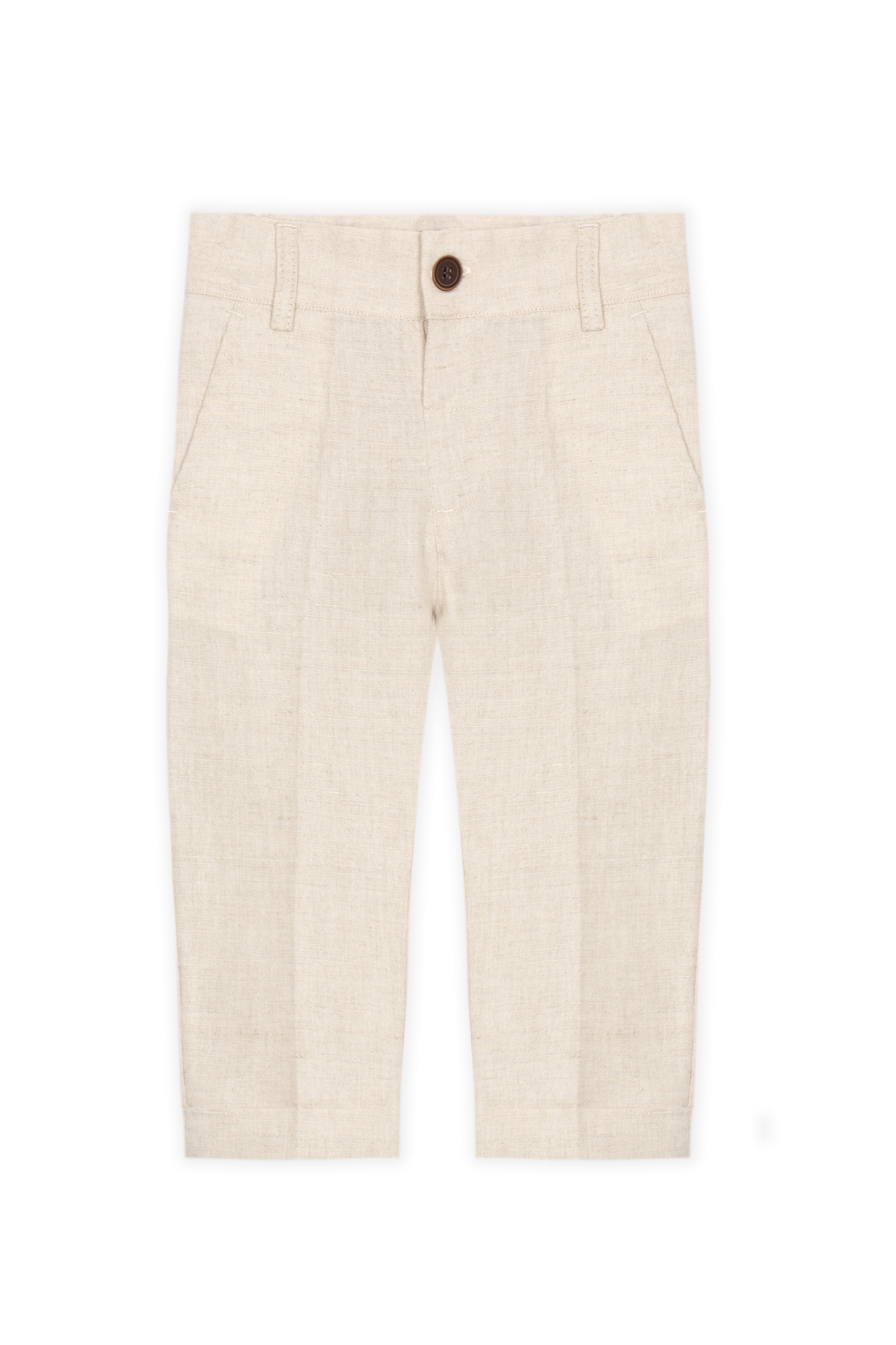 Beige linnen broek