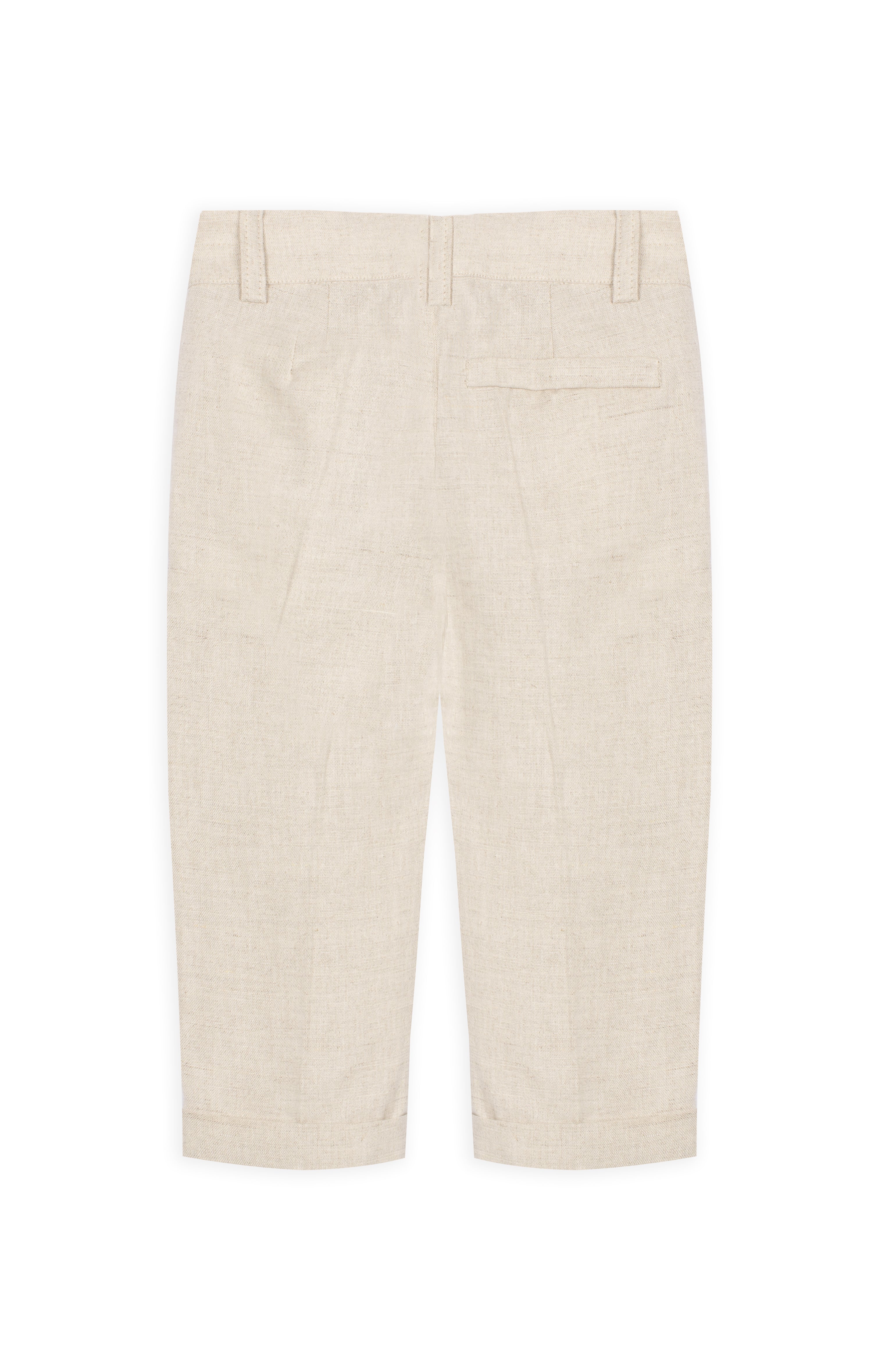 Beige linnen broek
