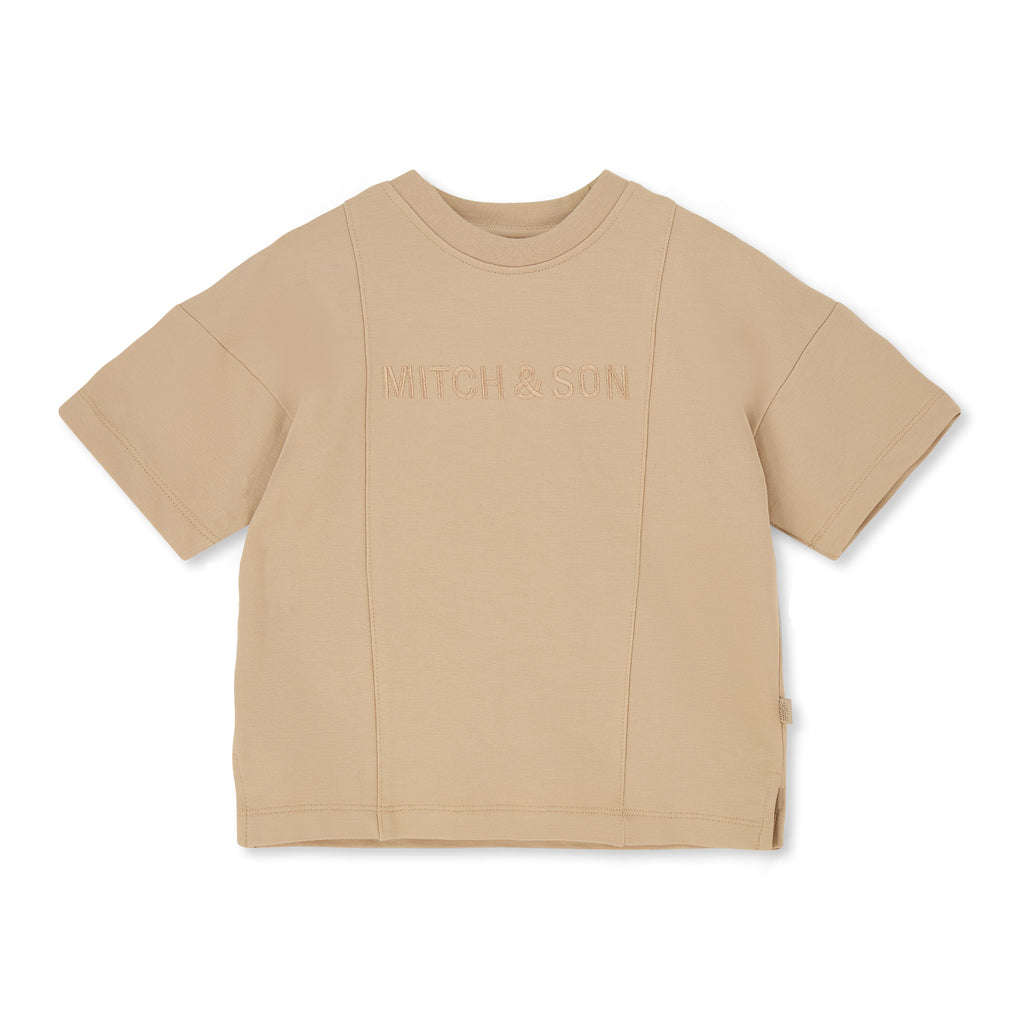 Mitch&Son sweater Porter detail logo en kraag