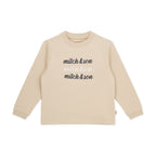 Mitch & Son Sweater Sutton Beige Voorkant – Drievoudig Logo Opdruk | Art. MS26412