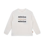 Mitch & Son Longsleeve Sutton Wit Voorkant – Drievoudig Logo Opdruk | Art. MS26412