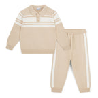 Mitch & Son 2-delige Set Travis Beige – Gebreide Polo-sweater & Joggingbroek | Art. MS26421