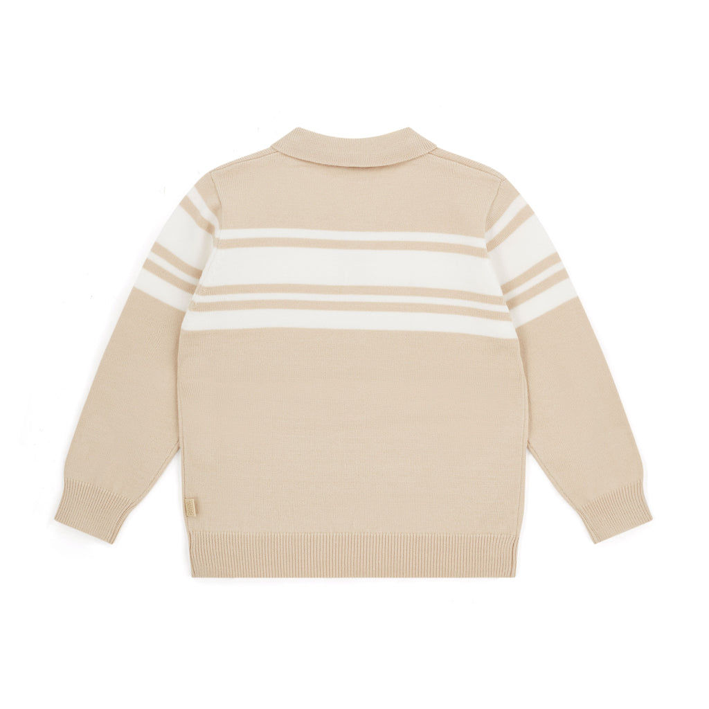 Mitch & Son Polo-sweater Travis Beige Achterkant – Art. MS26421