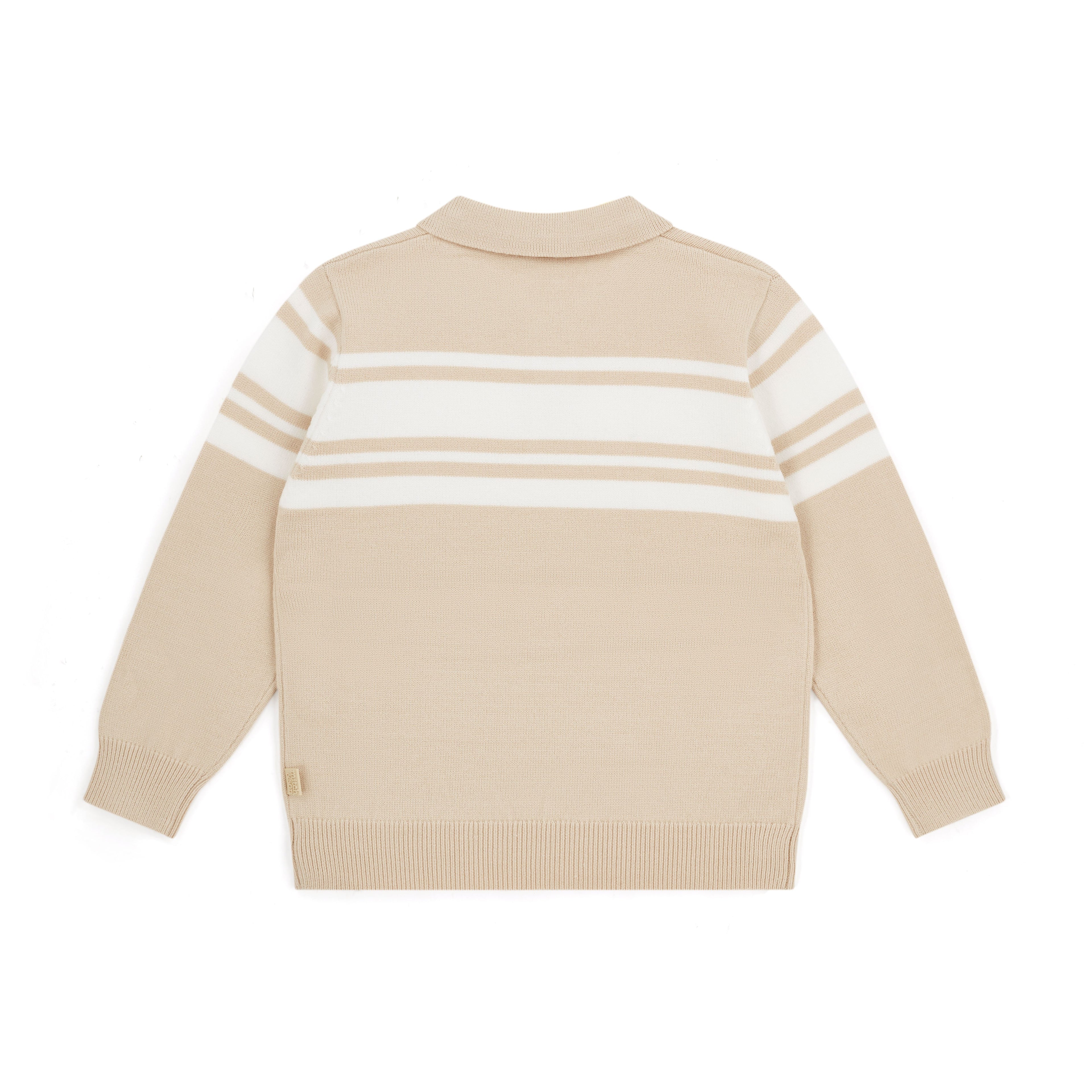 Mitch & Son Polo-sweater Travis Beige Achterkant – Art. MS26421