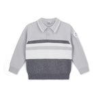 Mitch & Son Polo-trui Tighe Grijs Voorkant – Kleurblok & M-badge | Art. MS26518