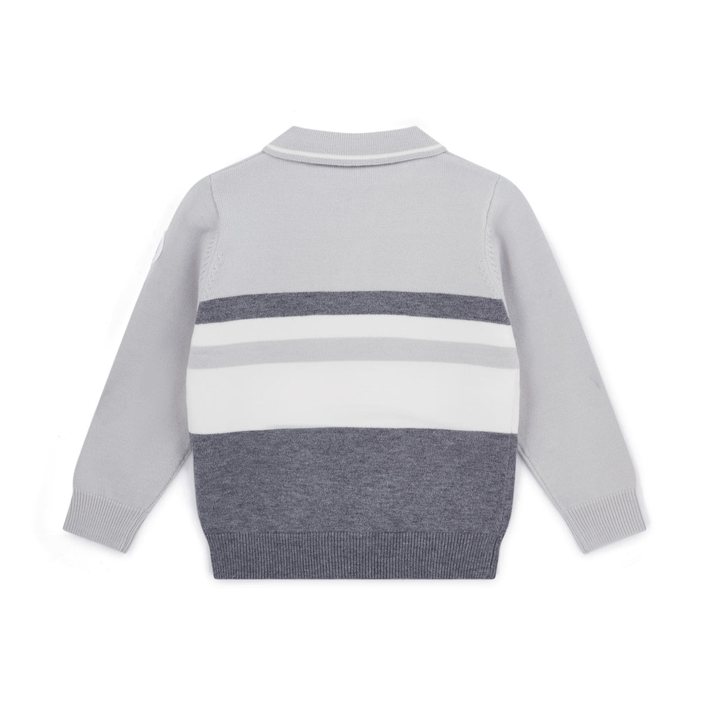 Mitch & Son Polo-trui Tighe Grijs Achterkant – Art. MS26518