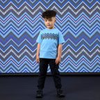 Jongen draagt Mitch & Son Wallace T-shirt navy outfit look MS26611