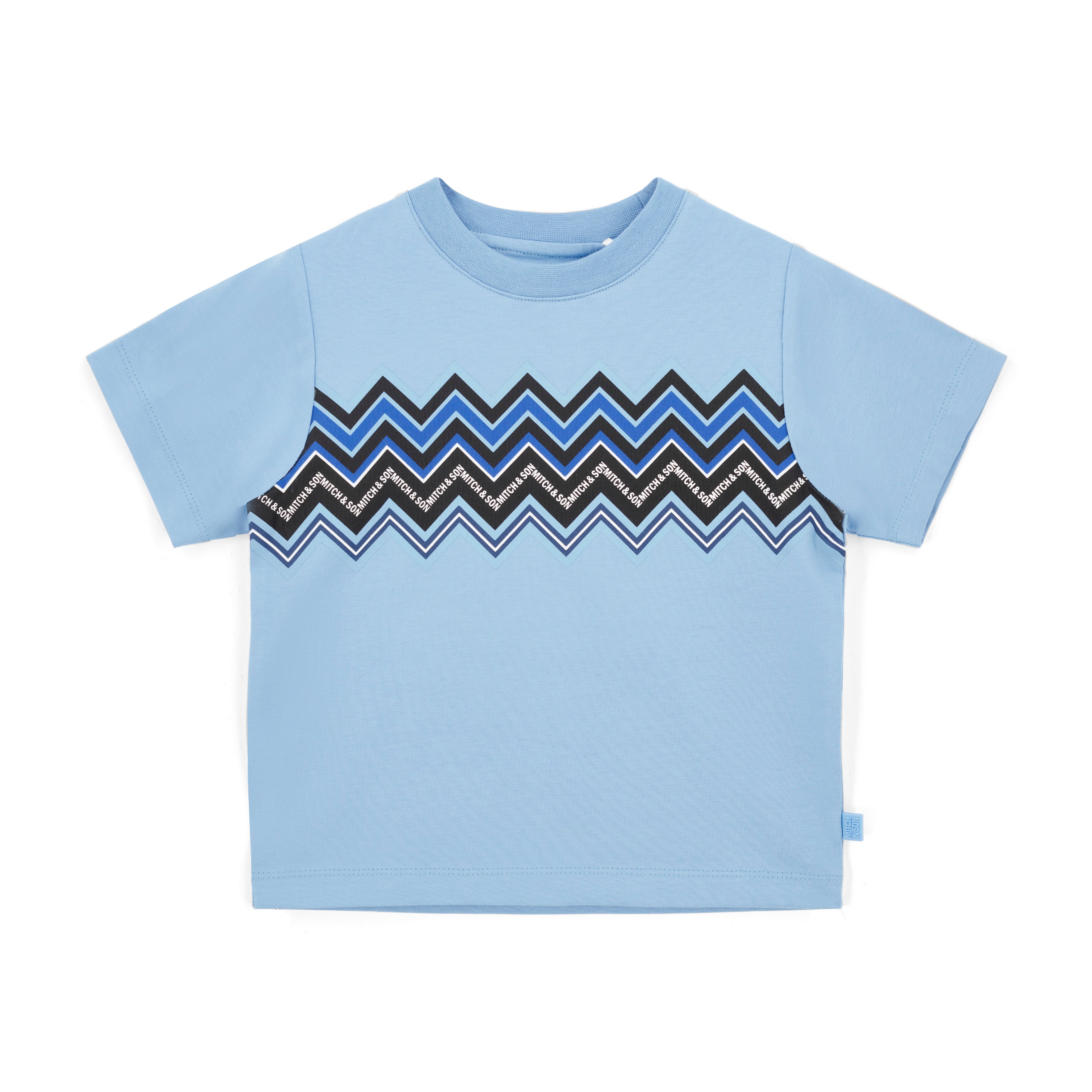 Mitch & Son Wallace T-shirt jongens navy voorkant MS26611