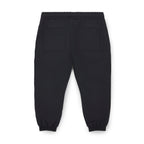 Achterkant navy joggingbroek Waleed van Mitch & Son met patchzakken en geribbelde manchetten, art. MS26614