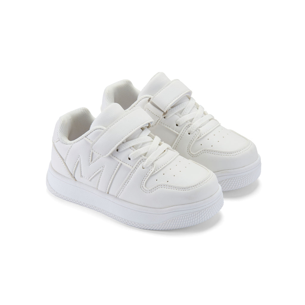 Mitch&Son Jump low sneaker jongens wit zijkant