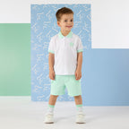 Polo set Oakland jongens complete outfit gedragen model