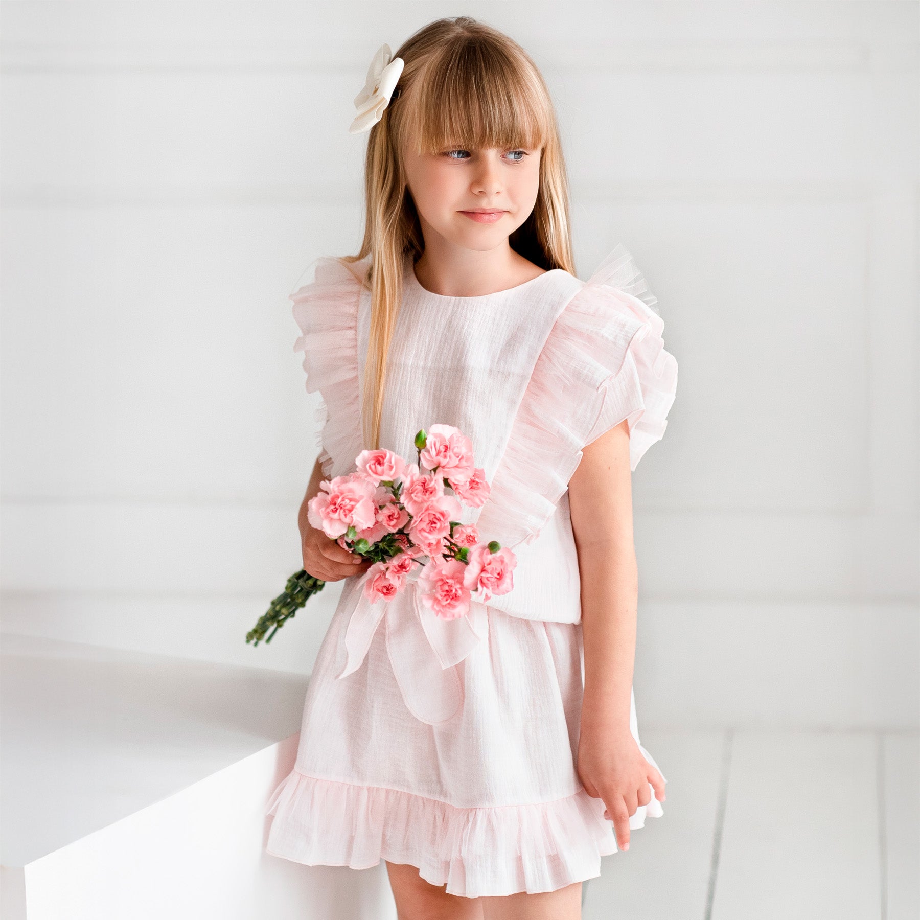 Set Vanessa top + rok roze