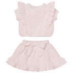 Set Vanessa top en rok roze meisjes Sofija detail