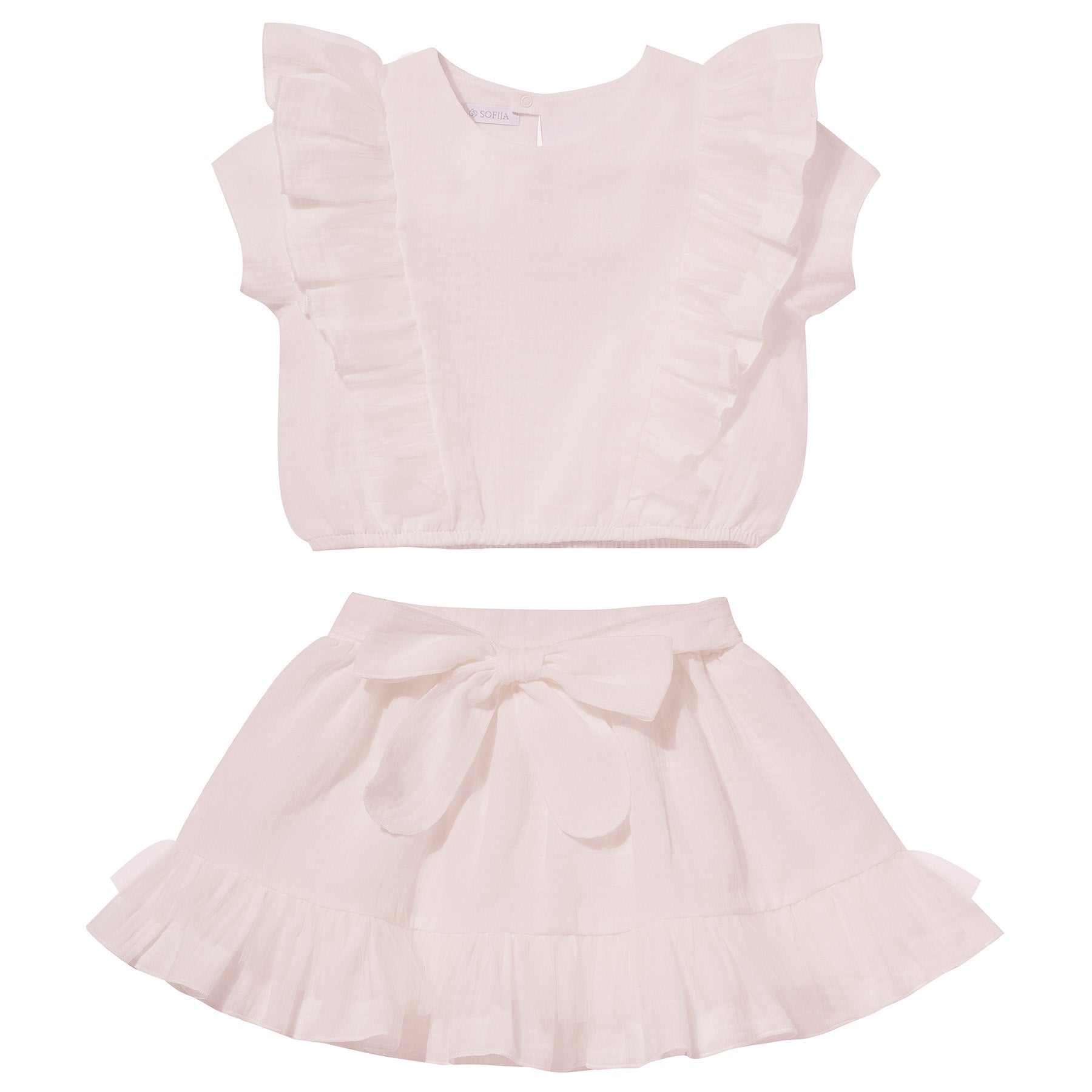 Set Vanessa top + rok roze